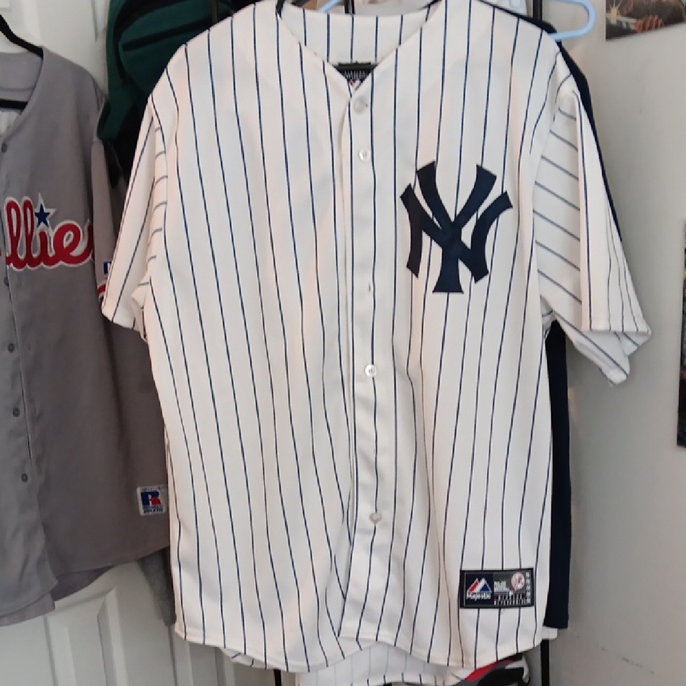 Yankees Striped Baseball Jersey